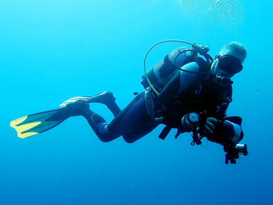 Underwater photography diver photographer Playa Blanca Lanzarote